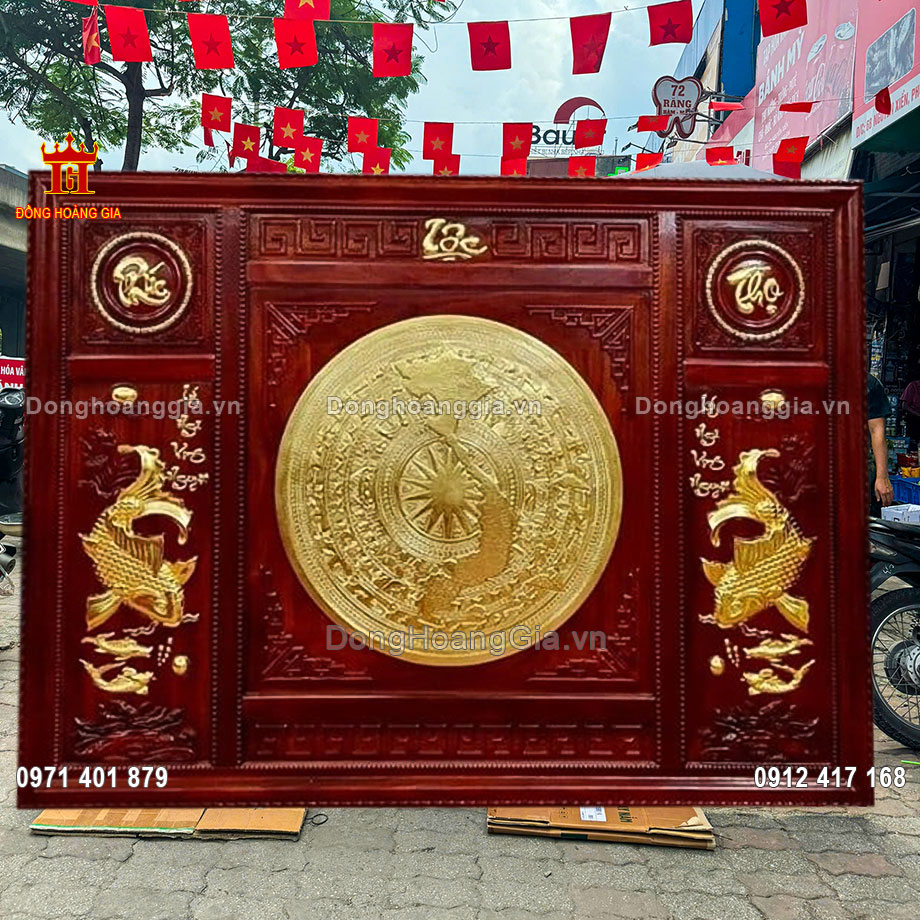 Bức tranh trống đồng được nghệ nhân của chúng tôi chế tác tinh xảo